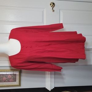 Women's Dividends Maternity Red Blouse Size 6